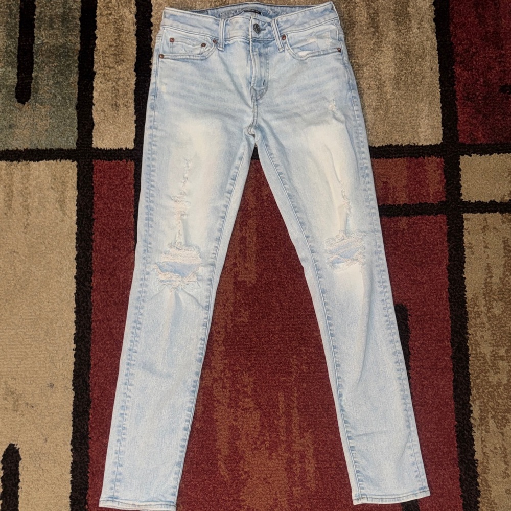 Men’s American Eagle Distressed Airflex 360 Skinny Jeans - Picture 2 of 9
